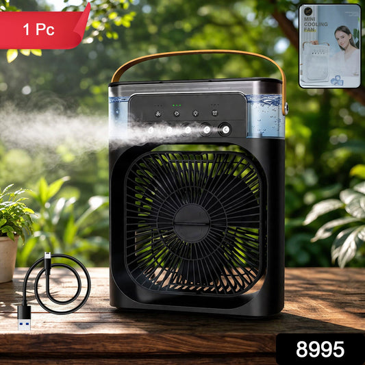 Portable Air Cooler Fan with 7-Color Light – Personal AC Fan - in-use lifestyle shot