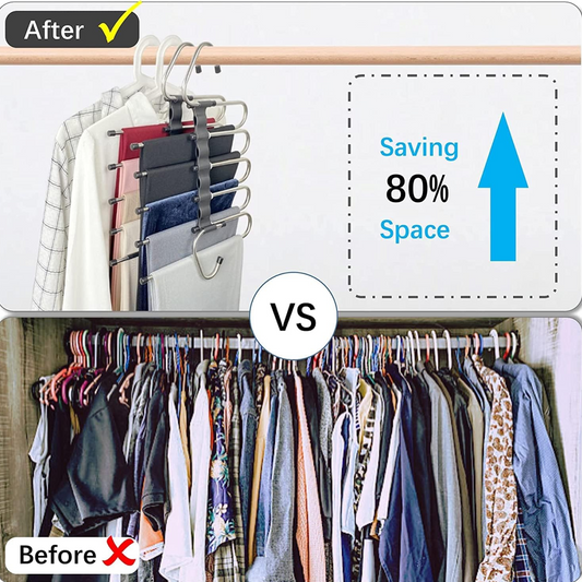 Adjustable Trouser Pants Hanger Organizer - in-use lifestyle shot