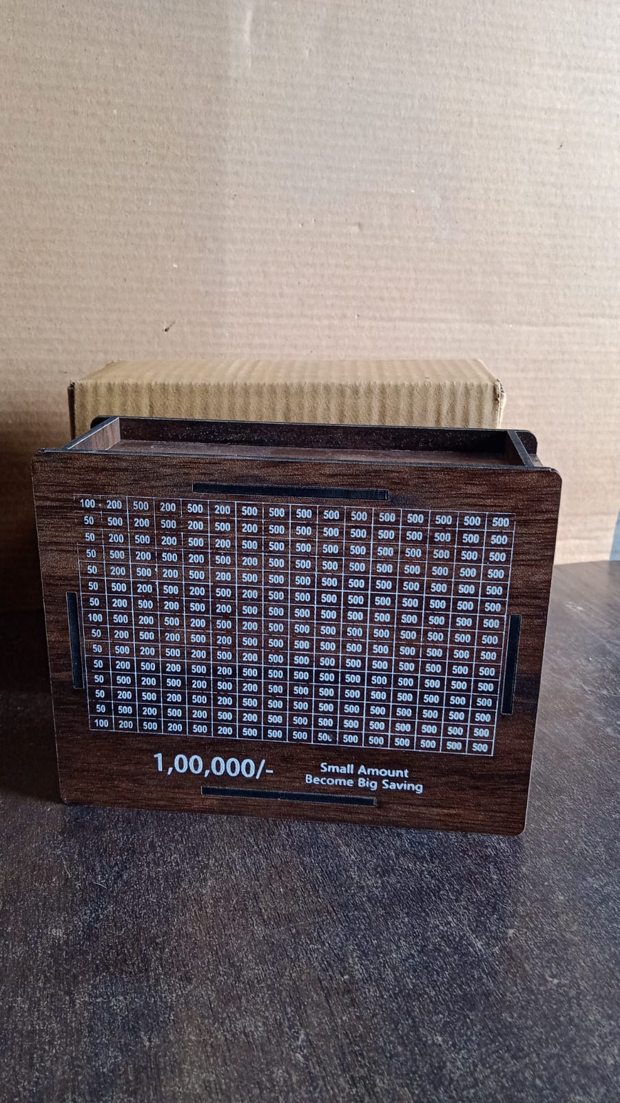 Wooden Money Piggy Bank Box - lifestyle