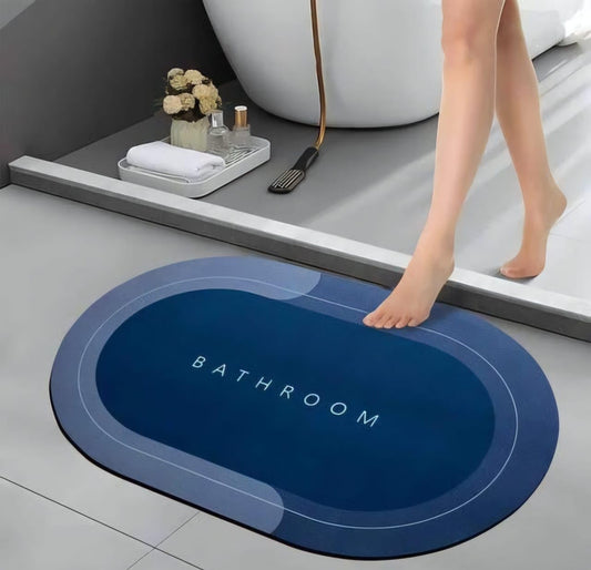 Anti slip Oval Mat, Super Absorbent Floor Mat, Bath Mat - in-use lifestyle shot
