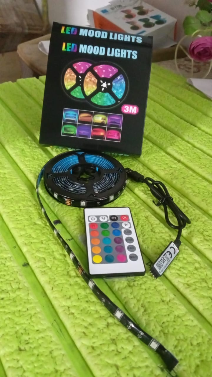 3M RGB LED Strip Lights LED Mood Lights - comparison shot