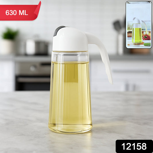 Kitchen Glass Oil Bottle Dispenser Automatic Opening Bottles 630 ML