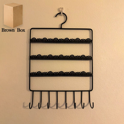 Wall-mount earring organizer rack close-up India