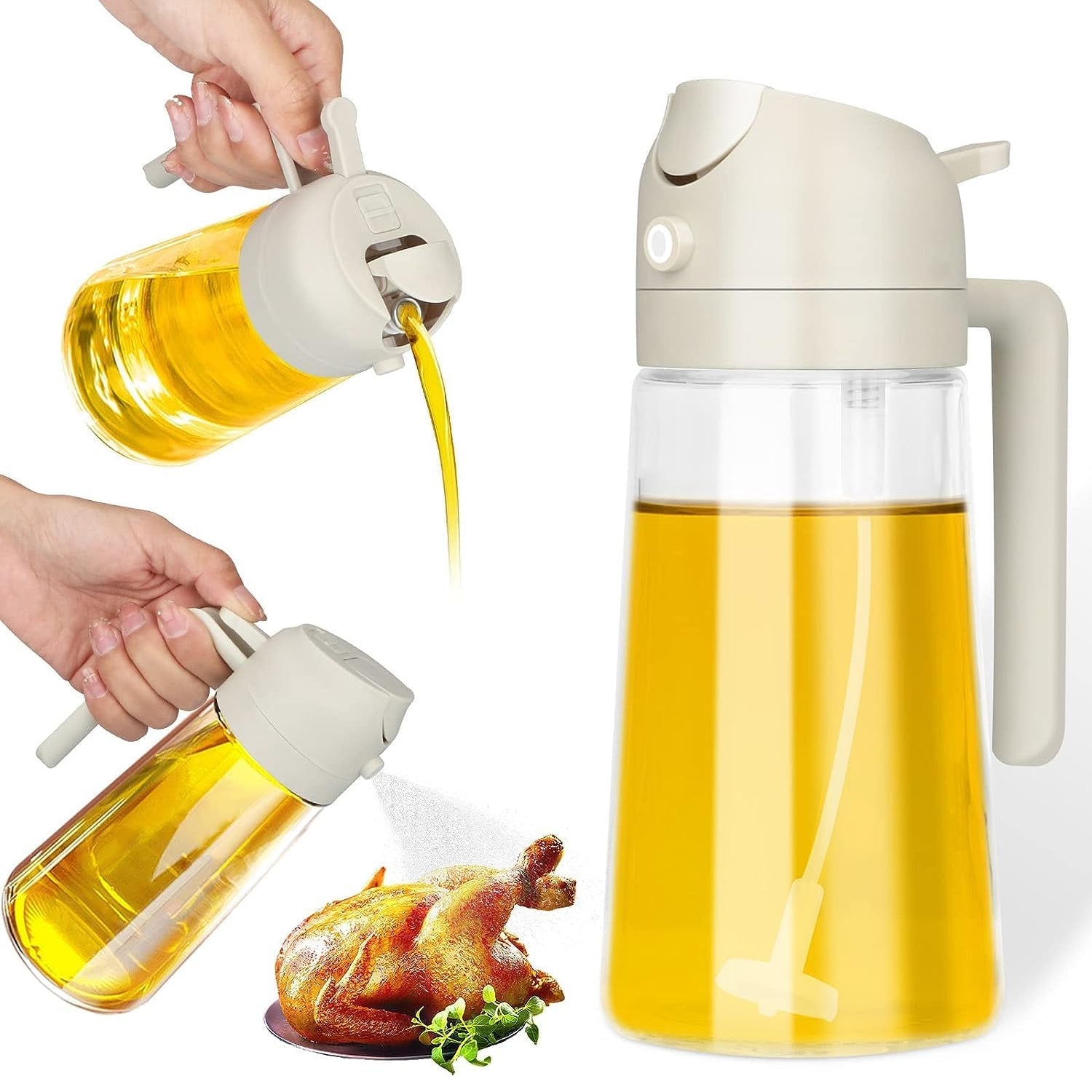 Glass oil dispenser