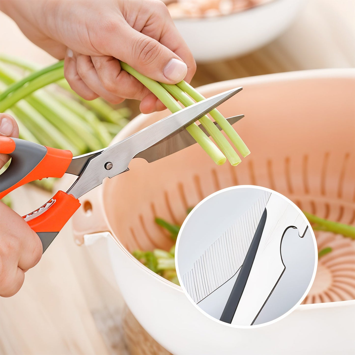 Multi-Function Kitchen Scissors for Veggies, Meat & Seafood with Bottle Opener