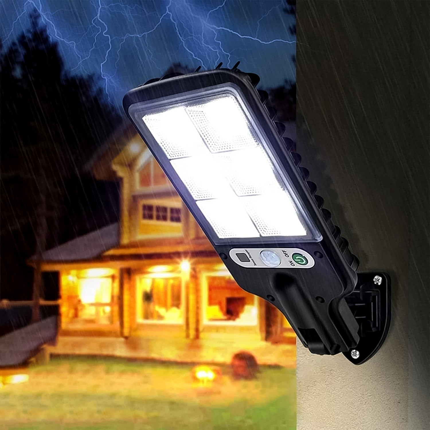  High-Power Solar LED Street Light with Motion Sensor & - main product shot
