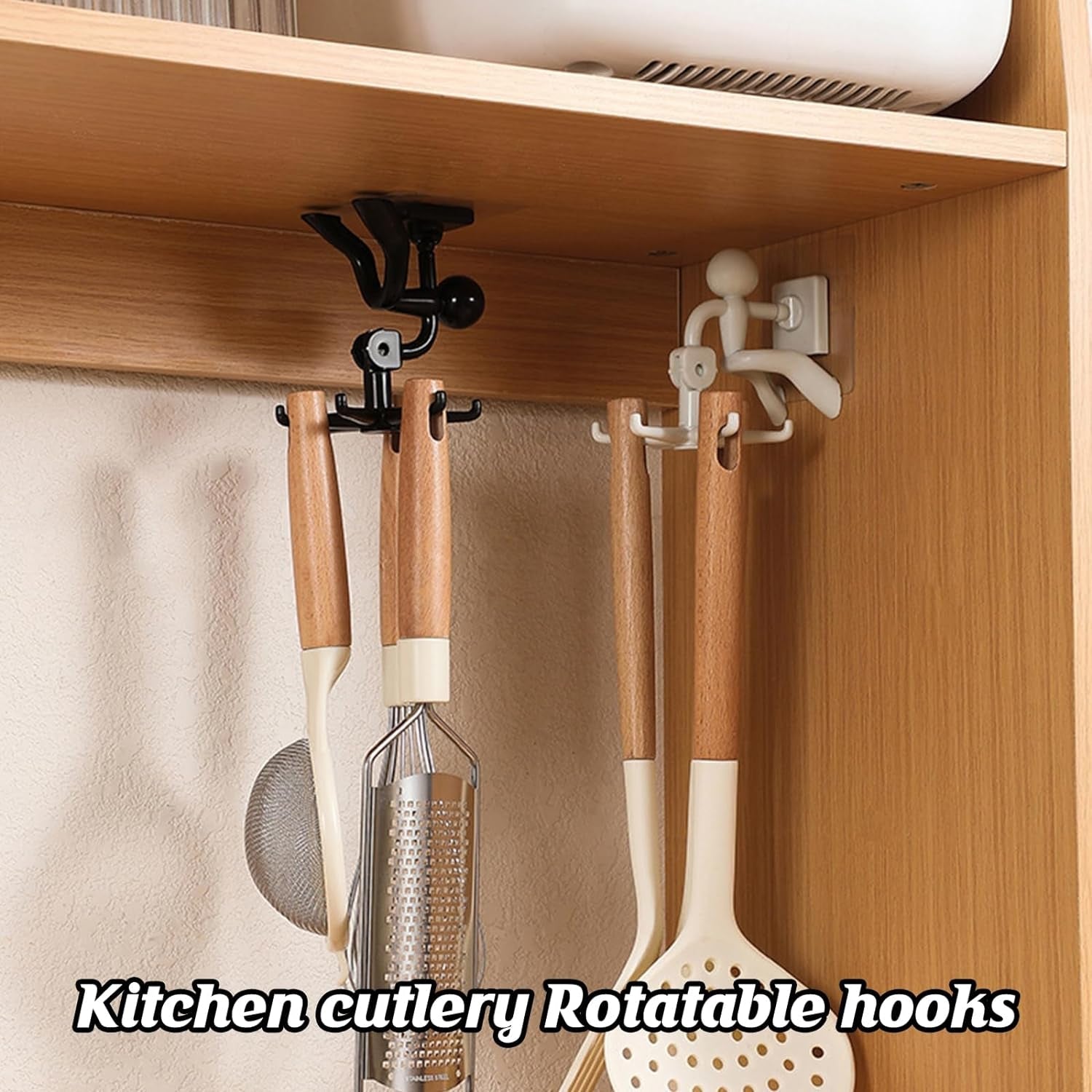360-degree rotating 6-claw white hook for kitchen and bathroom wall India
