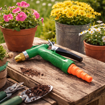  Durable Hose Nozzle Water Lever Spray Gun - in-use lifestyle shot