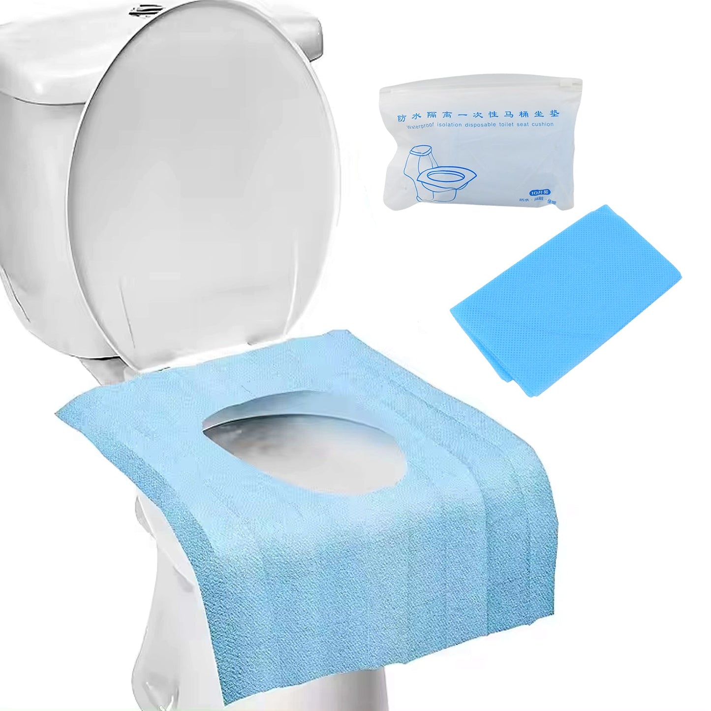 Disposable Toilet Seat Covers – Waterproof Isolation Cushion (10 Pcs Set)