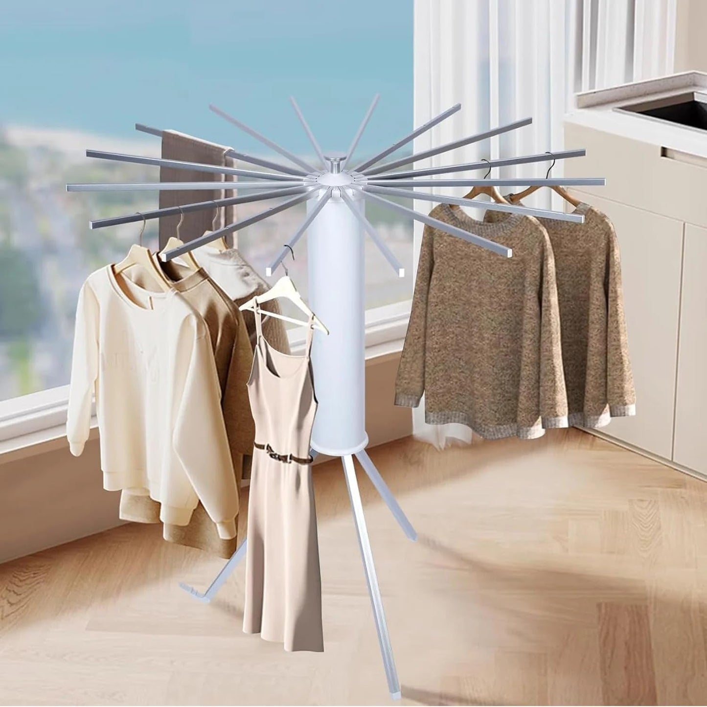 Octopus Rotating Clothes Drying Rack Stand (1 Pc)