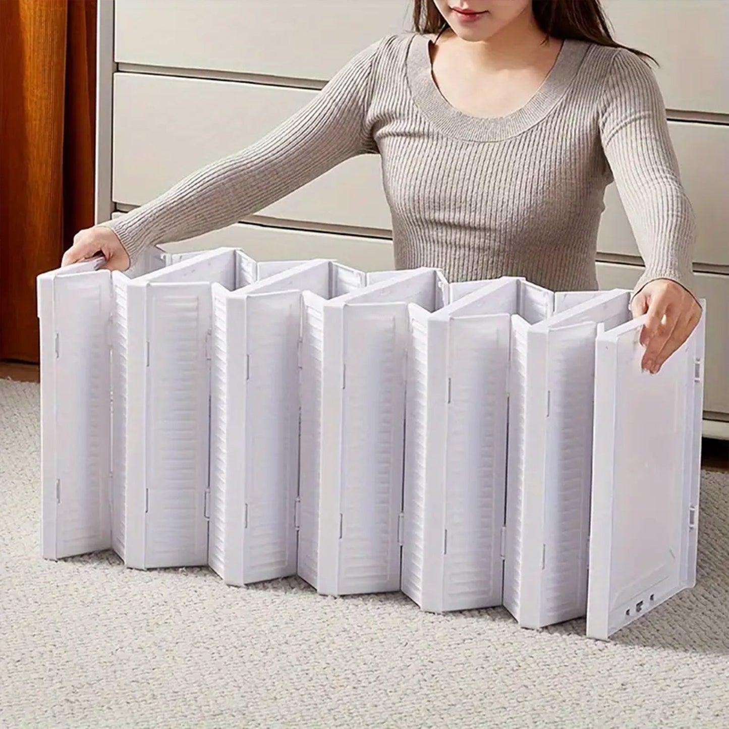 5-Layer Stackable Utility Cart – Foldable Storage Organizer for Clothes & Home (1 Pc)
