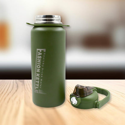 Stainless Steel Water Vacuum Insulated Bottle With Straw (1500ML, Mix Color)