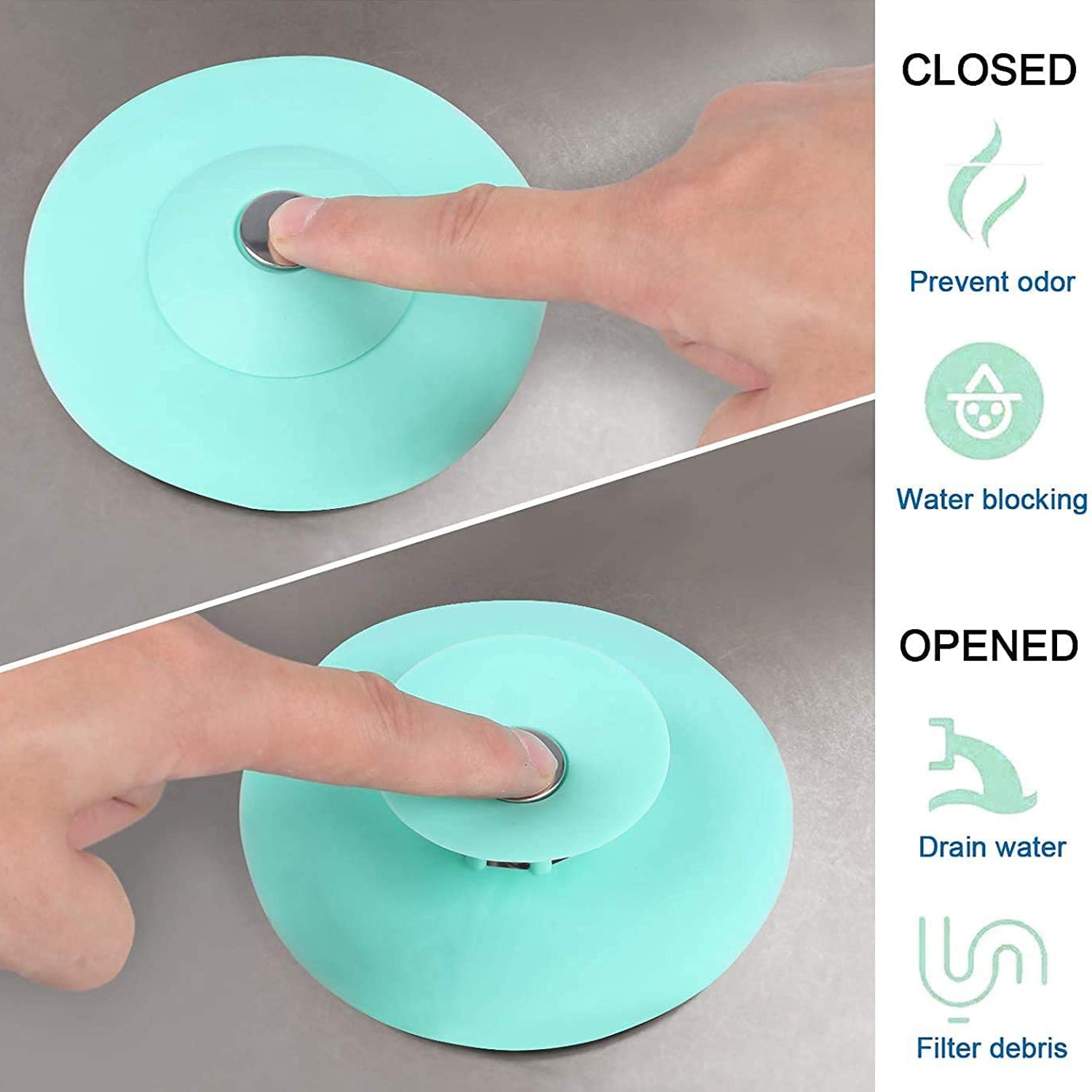 SoftSeal 2-in-1 Sink Saver Cap – Green