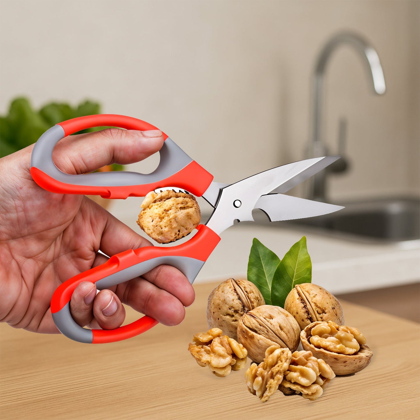 Multi-Function Kitchen Scissors for Veggies, Meat & Seafood with Bottle Opener