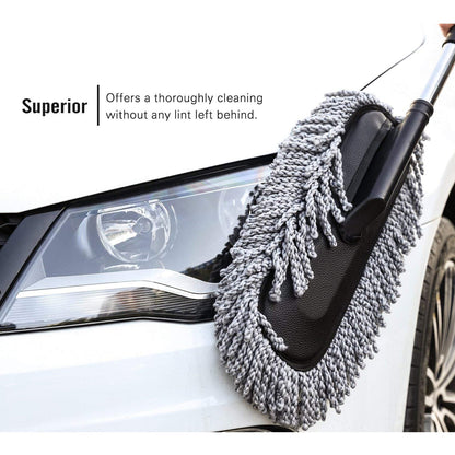  Car Duster, Long Retractable Soft Non-Slip Handle - alternative angle
