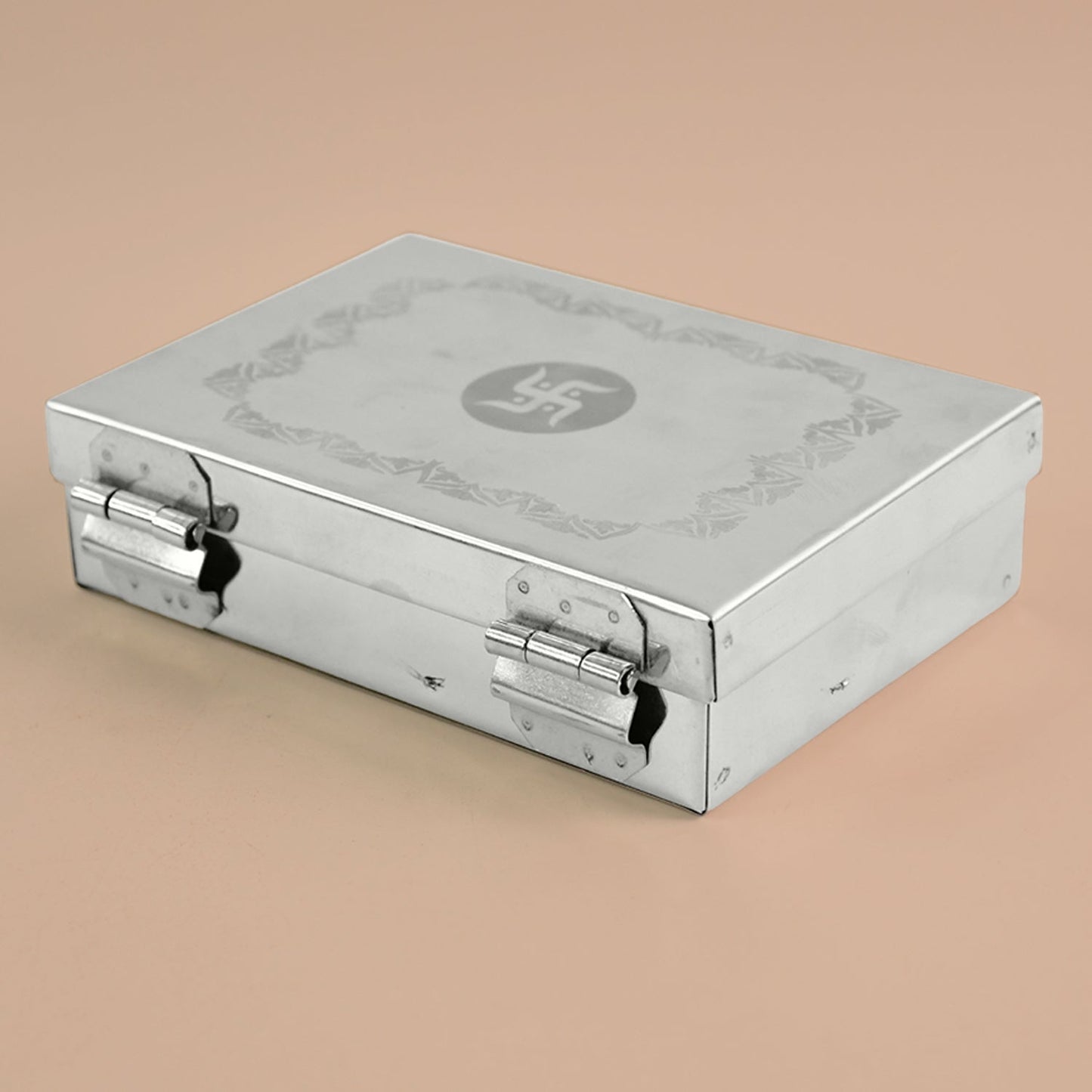 6-compartment steel jewellery box top view India