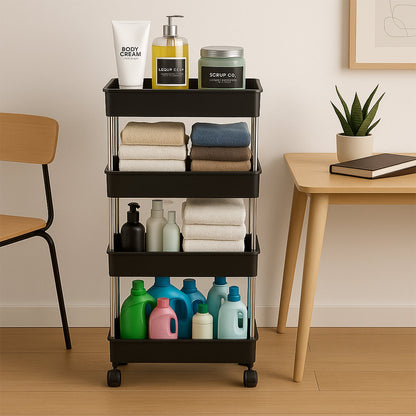  Movable Storage Rack Trolley - alternative angle
