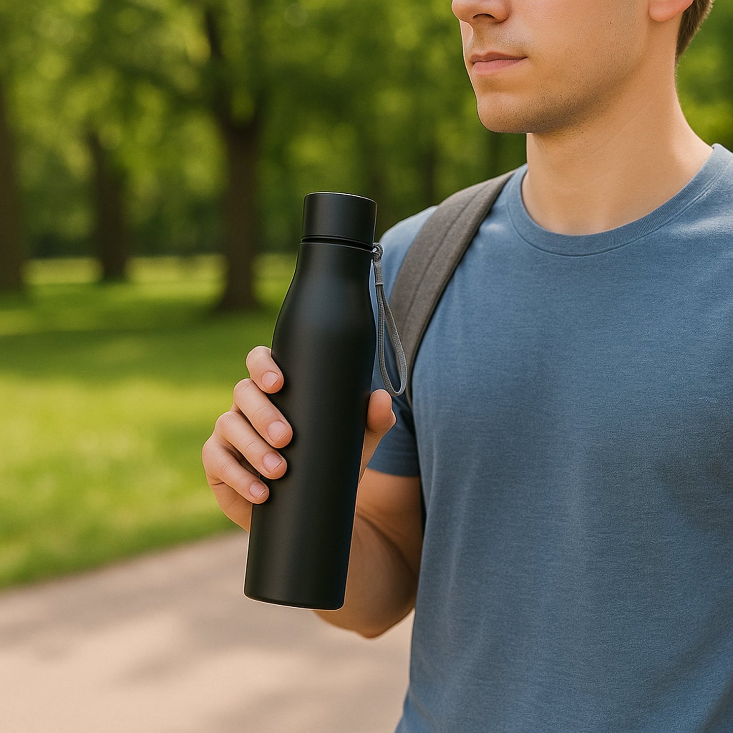 Premium Stainless Steel Water Bottle Approx 1000ML (1 Pc)