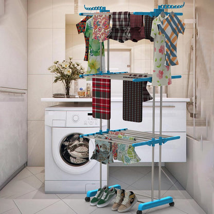 Premium Heavy Duty Stainless Steel 3 Layer Foldable Cloth Drying Stand