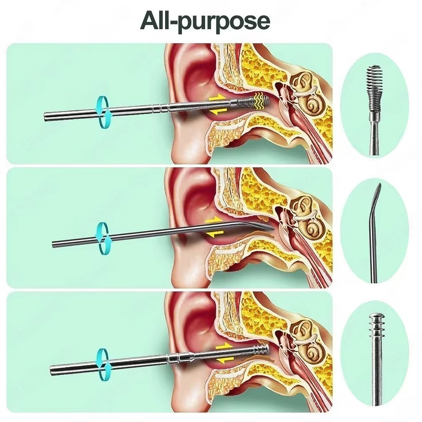  6-in-1 Ear Wax Cleaner Reusable Tool - main