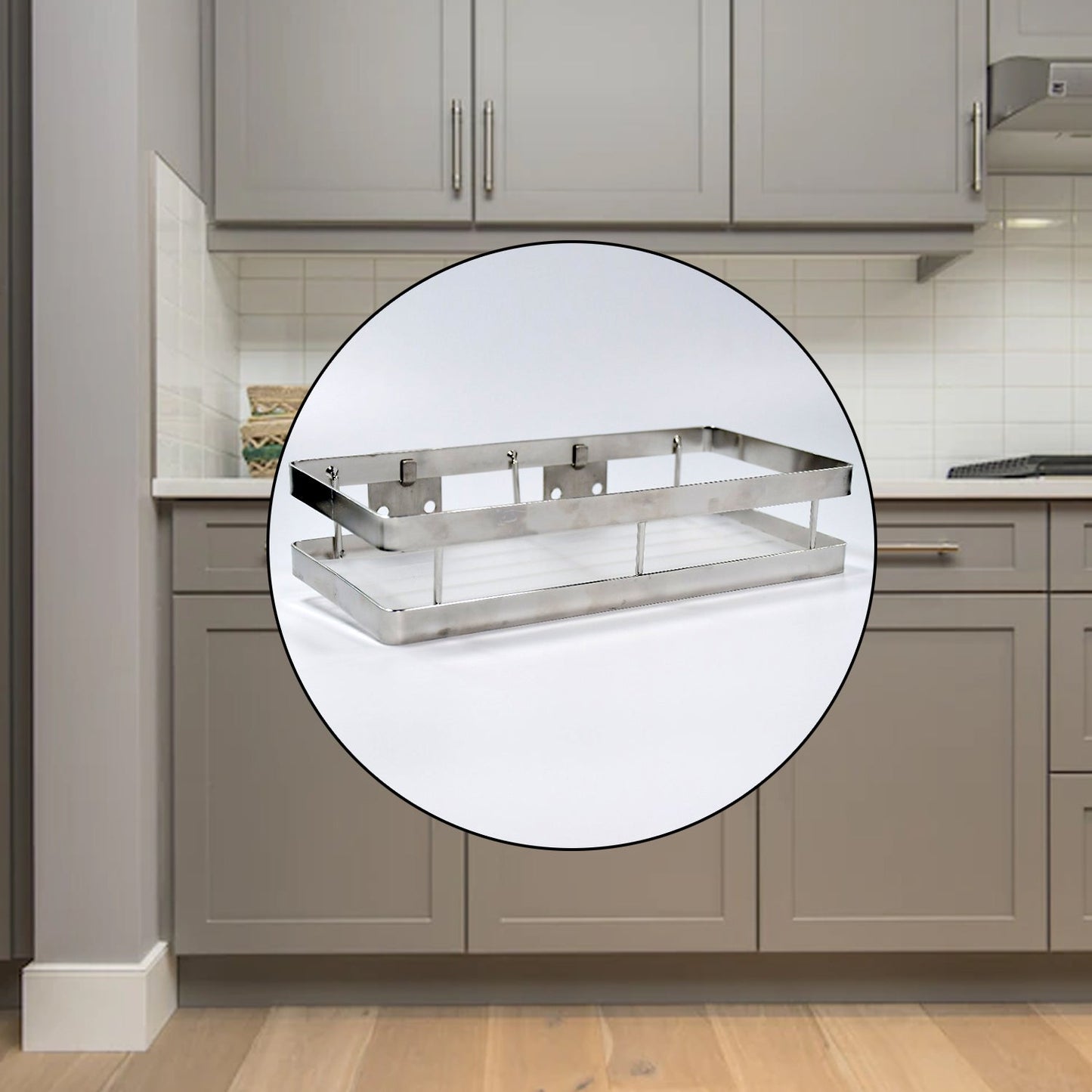 25 cm Metal Space Saving Rack – Multi-Purpose Kitchen Storage Organizer Shelf
