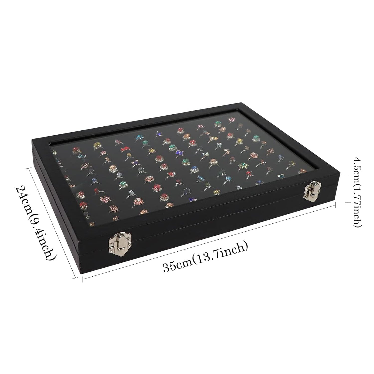 Ring holder organizer box open showing compartments for jewellery India