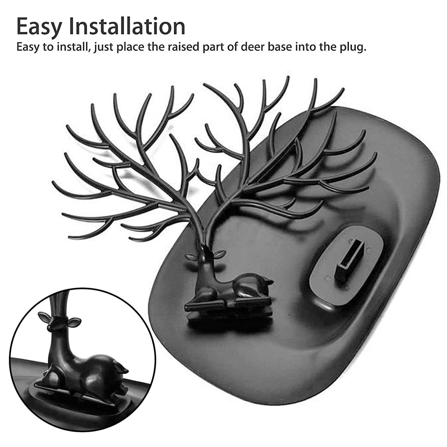Deer-shaped jewellery display stand with necklace India