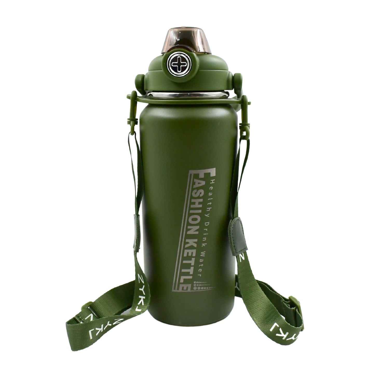 Stainless Steel Water Vacuum Insulated Bottle With Straw (1500ML, Mix Color)