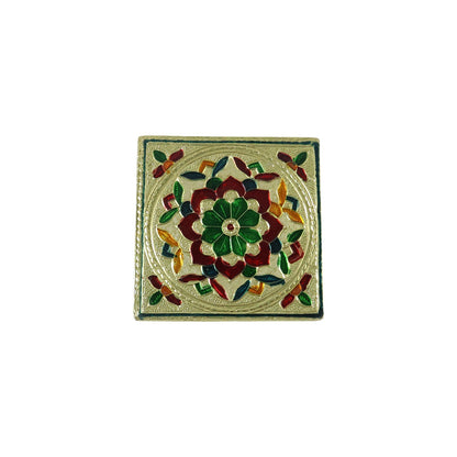 Handicraft Wood Chowki for Pooja , Wooden Bajot (2 Pc / Mix Descign & Color)