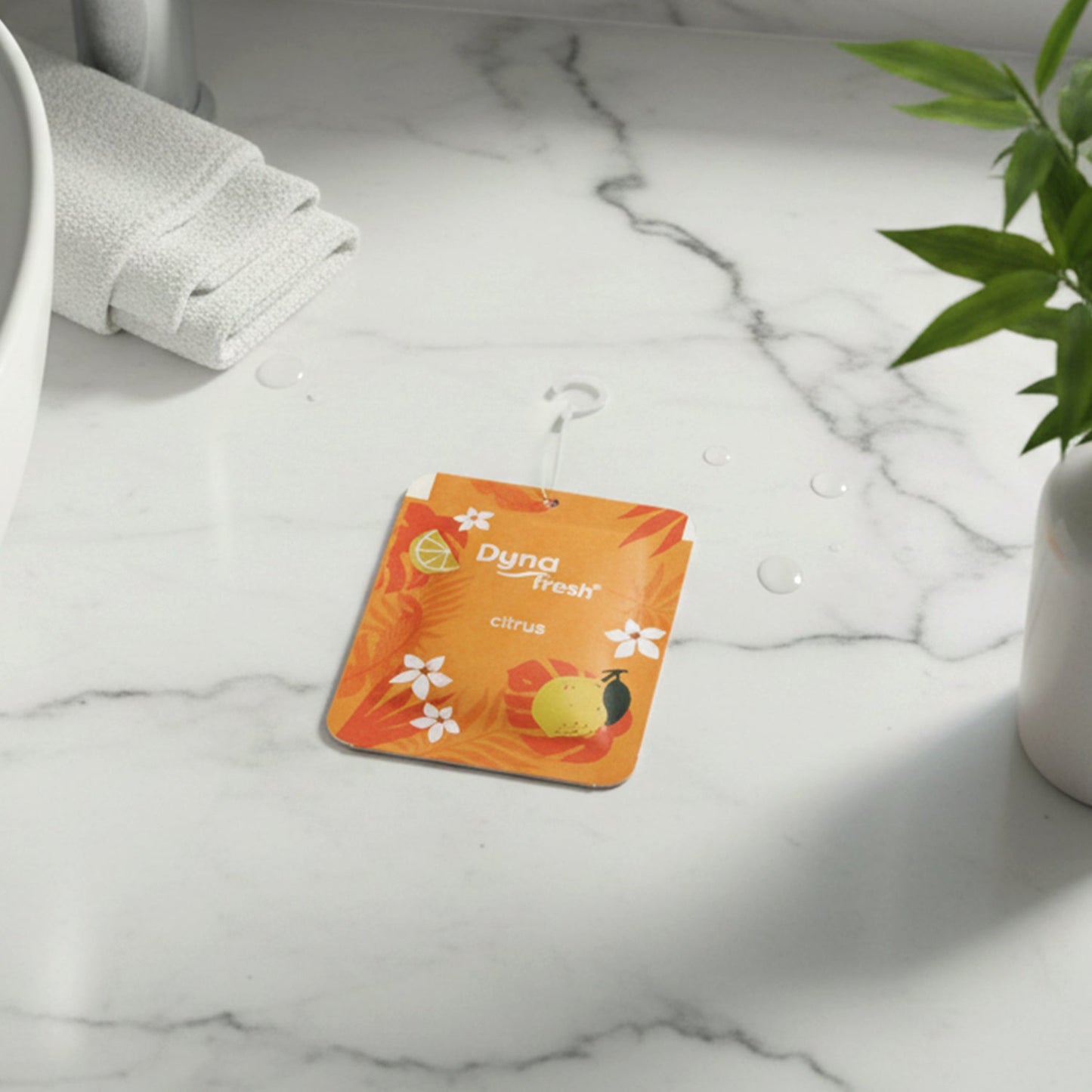 Hanging toilet citrus air freshener