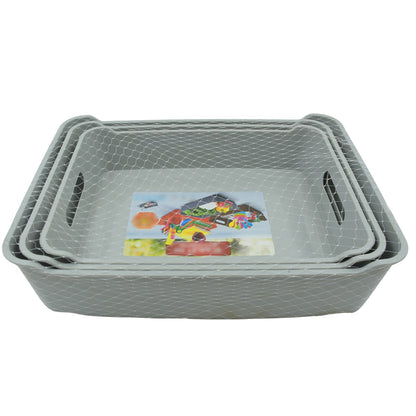 Multi Purpose Tray, Cosmetics, Stationary Set of 3