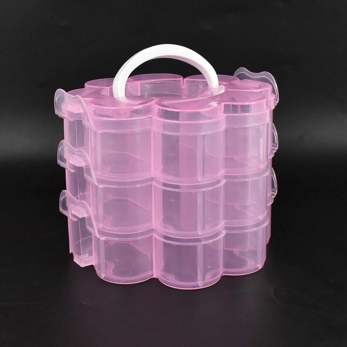 Flower-shaped organizer storage box top view India