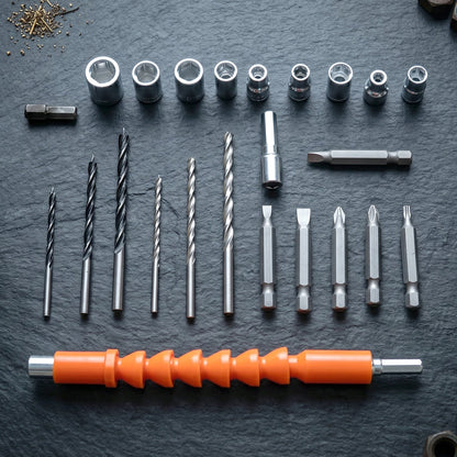 Drill Tool Kit Accessories Layout