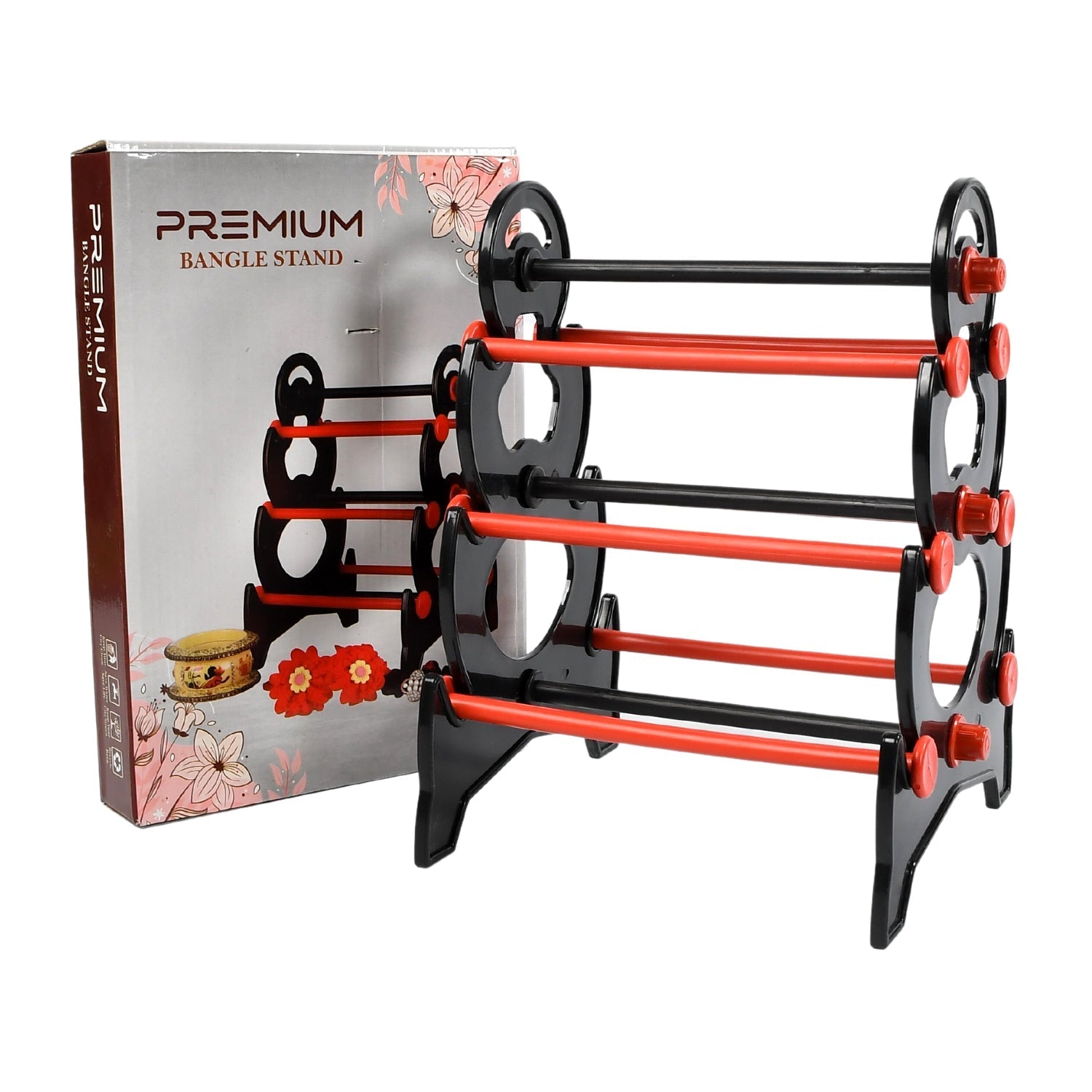 3-tier bangle holder showing capacity and stacking design India