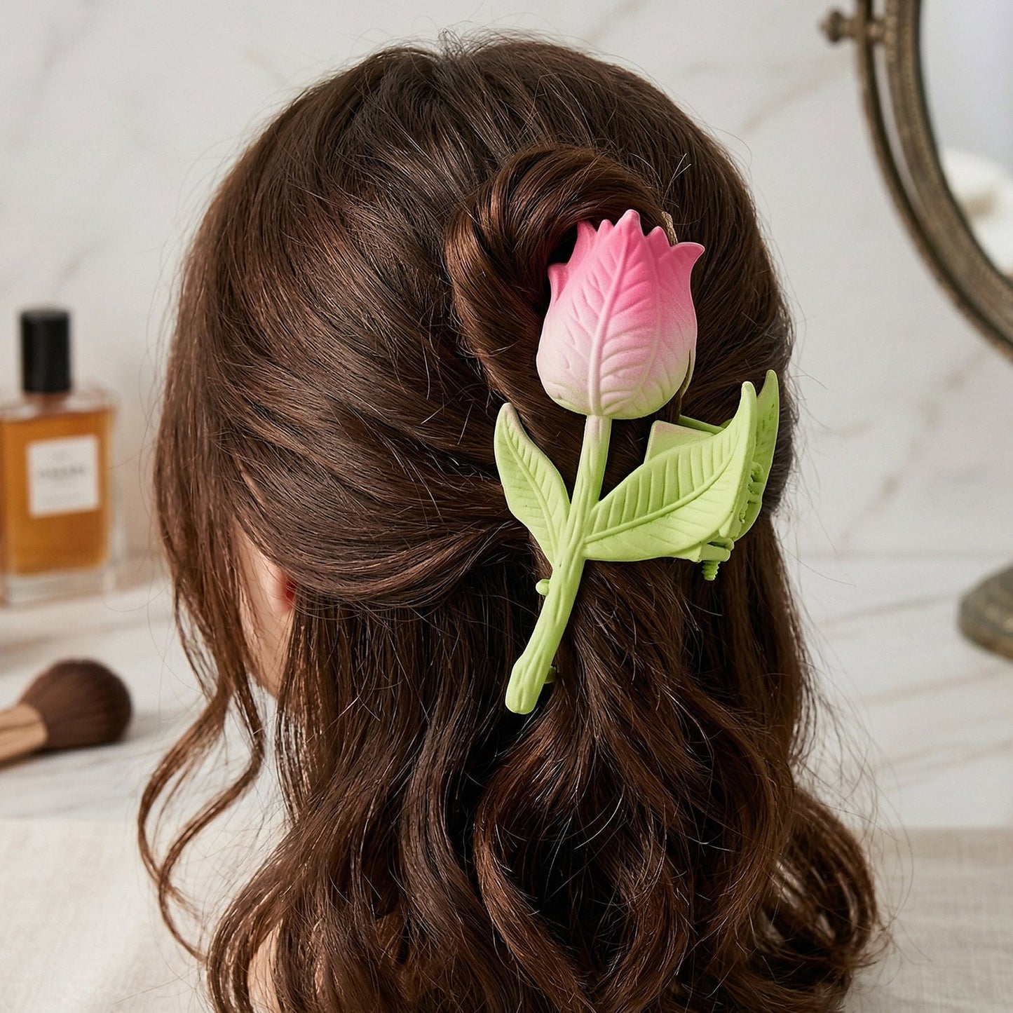women floral hair claw