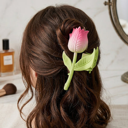 women floral hair claw