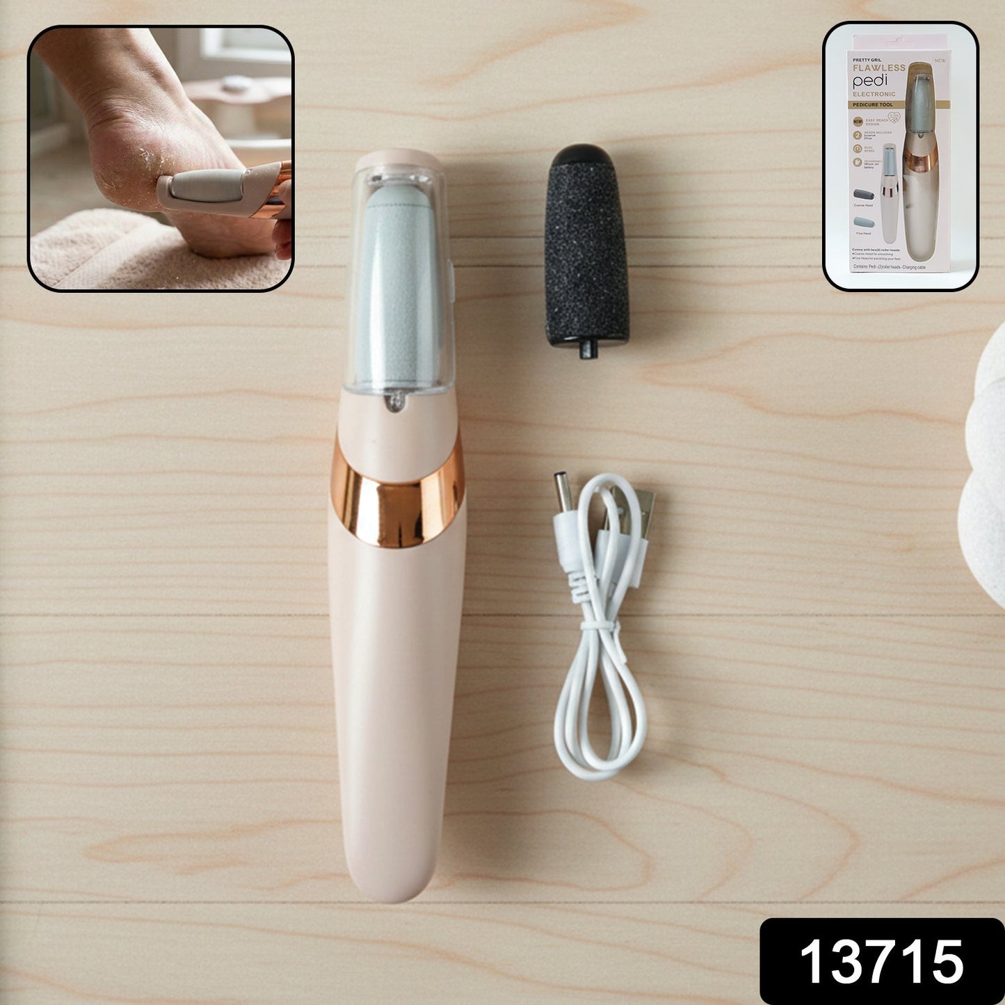 Flewless Pedi Electronic Pedicure Tool (1 Set)