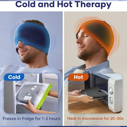 Migraine and Headache Relief Cap: Ice Wrap for Tension & Sinus Relief