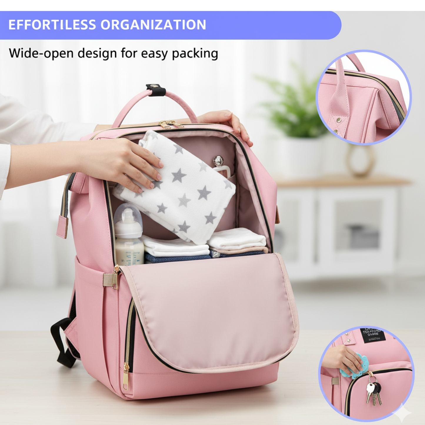  Multipurpose Large Capacity Mom Bag - scale