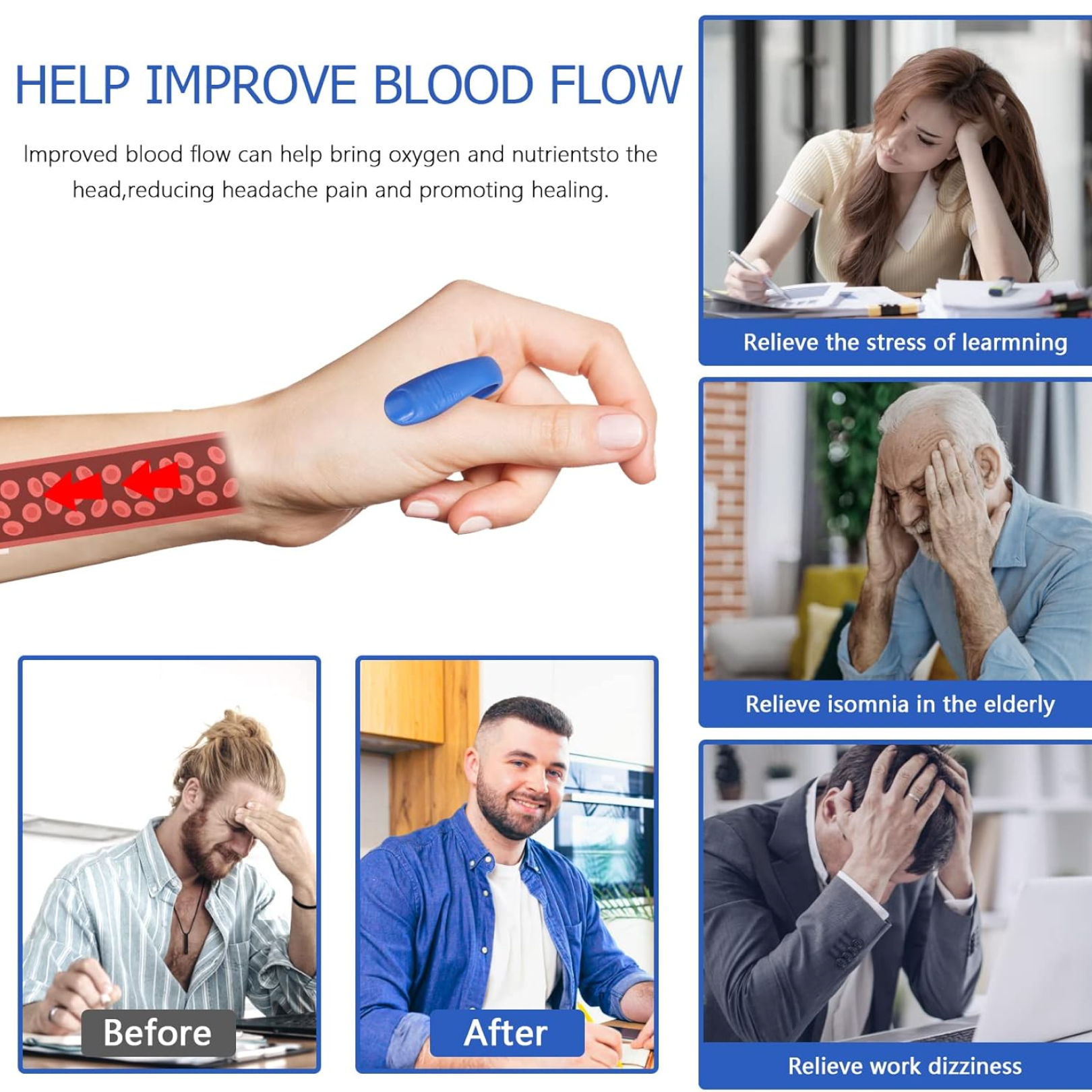 hand massage pressure clip