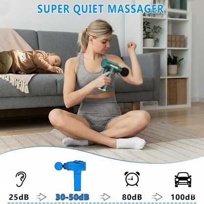  Deep Tissue Percussion Body Massage Machine For Pain Relief - scale and size reference