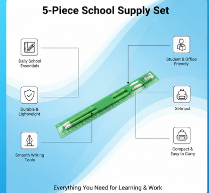 5-Piece School Supply Set: Essential School & Office Supplies