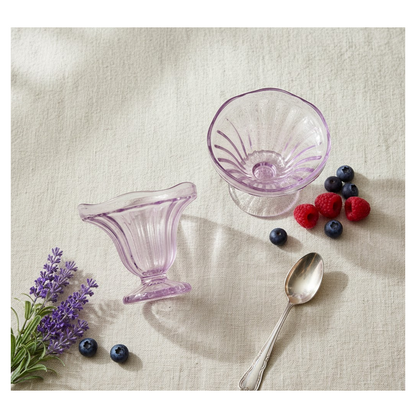 Crystal Plastic Ice-Cream Bowl Set – Serving Bowls (6 Pc)