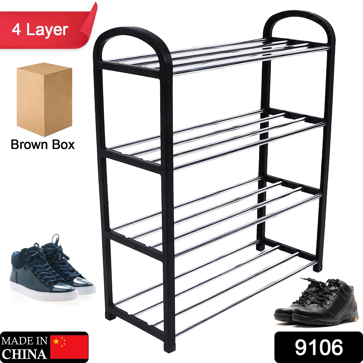  4 Shelves Shoe Rack - in-use lifestyle shot