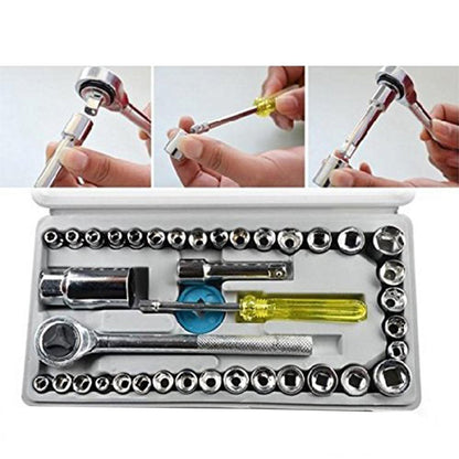  Socket Combination Toolkit 40 Pcs - alternative angle