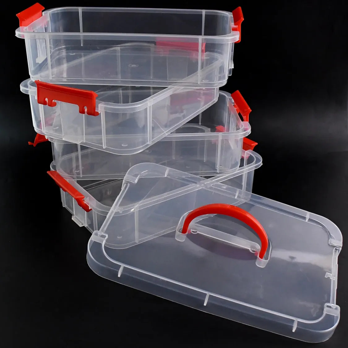 4-layer transparent storage box closed view India