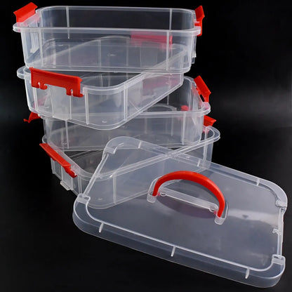 4-layer transparent storage box closed view India