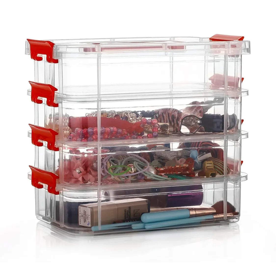 Modular 4-layer plastic organizer container with handle India