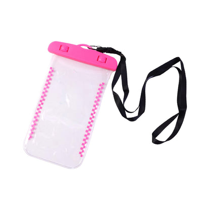 Waterproof Mobile Pouch Cover Pink - White Background