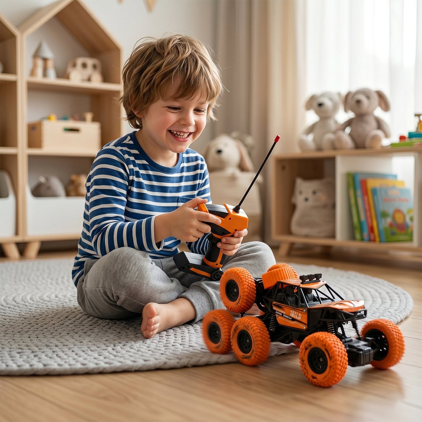Rock Climber Car, 8 Wheels Climbing Car (1 Set / Remote Battery Not Included)